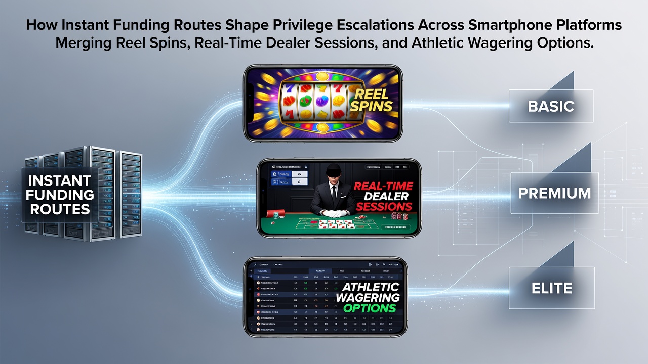 Smartphone screen displaying integrated casino app with instant deposit options alongside slots, live dealer tables, and sports betting sections