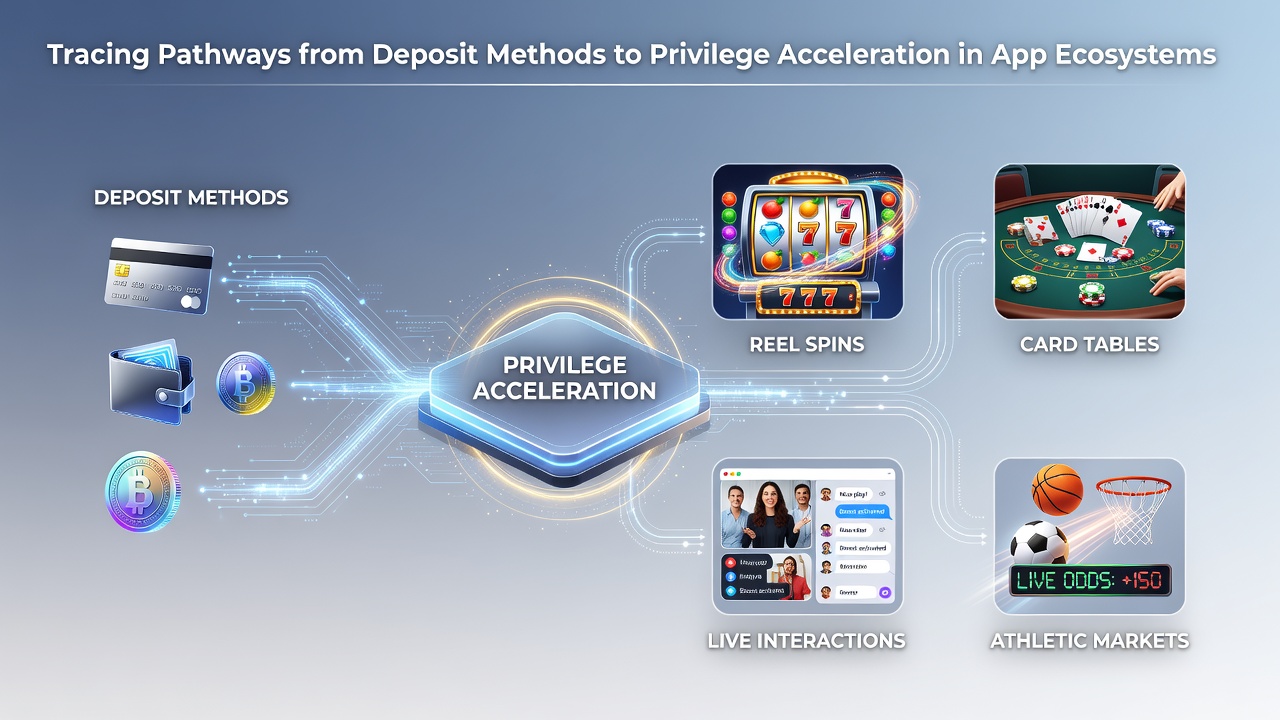 Mobile app interface showing deposit options connected to loyalty tier progression in gaming ecosystems