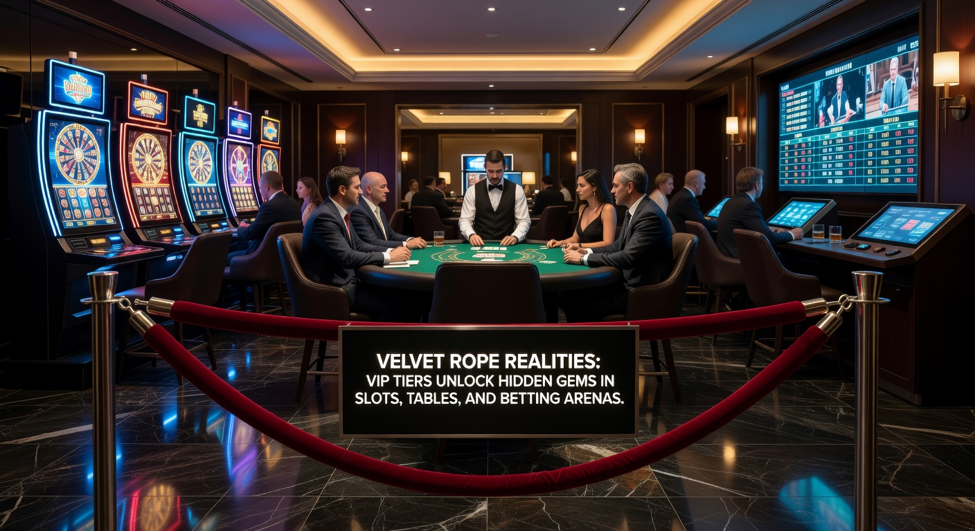 Elegant private poker table surrounded by velvet curtains in a dimly lit VIP room, with chips stacked high and a dealer ready for high-stakes action